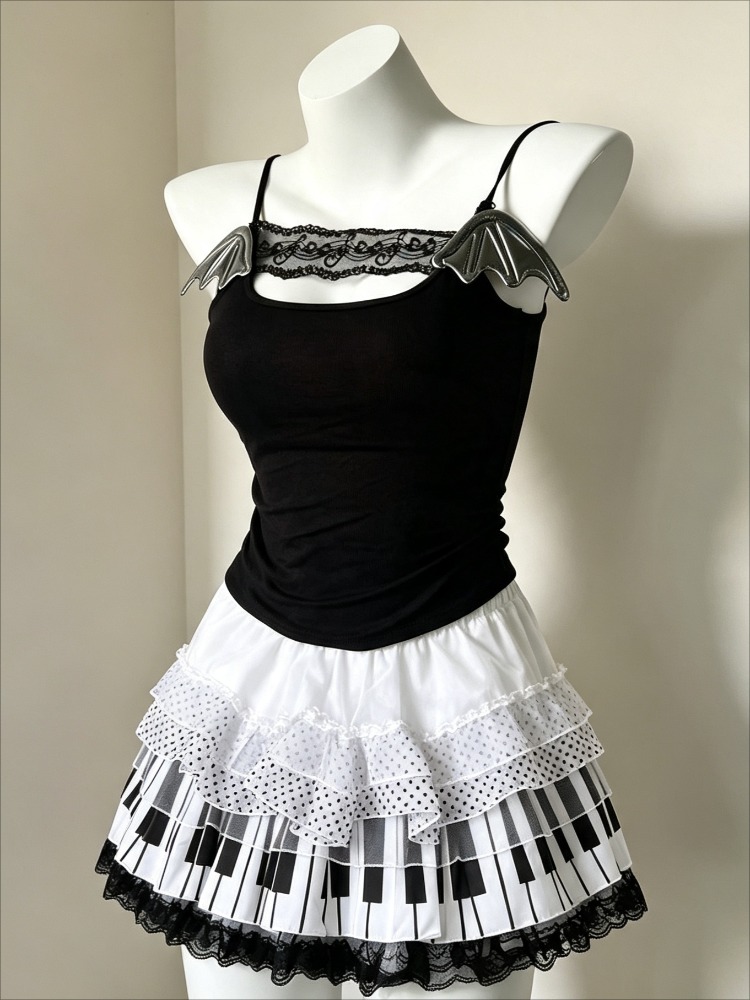 Cami Top Lace - Ensemble deux pièces rétro années 2000